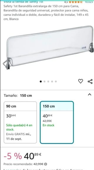 Barrera cama Safety 1st