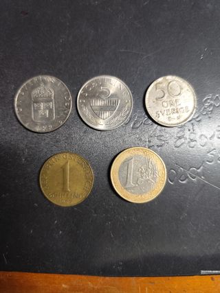 5 Monedas Austria-Suecia: Colección