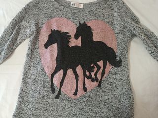Jersey HM niña caballos. Talla 10-12