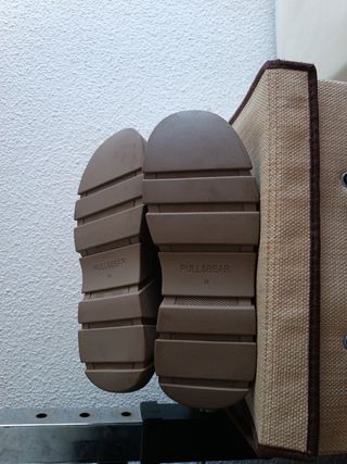 Botines beige plataforma