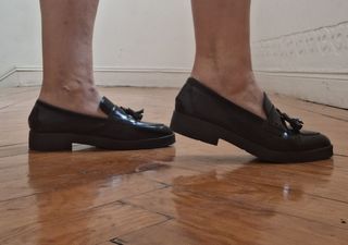 Mocasines negros piel brillante