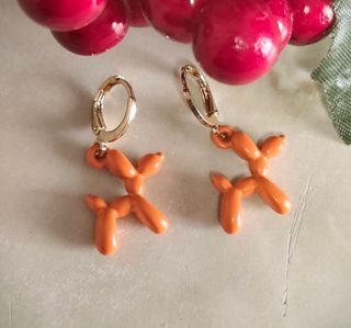 Pendientes Perro Globo 🎈 Naranja
