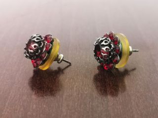 Pendientes de cristal granates