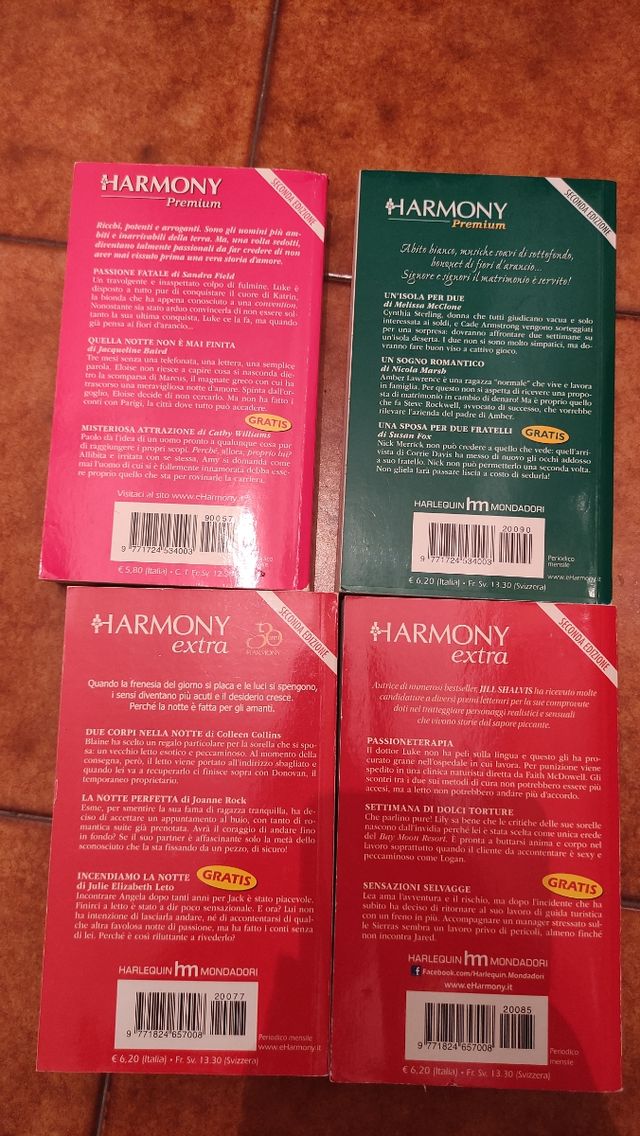 Set 4 libri Harmony Premium ed Extra