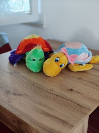 2 Peluche Tartarughe Colorate