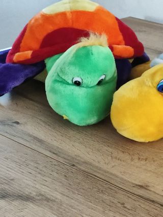 2 Peluche Tartarughe Colorate