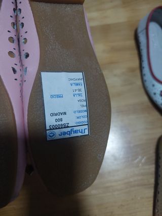 Bailarinas Jhayber de piel beige nº 37, 20€ todas.