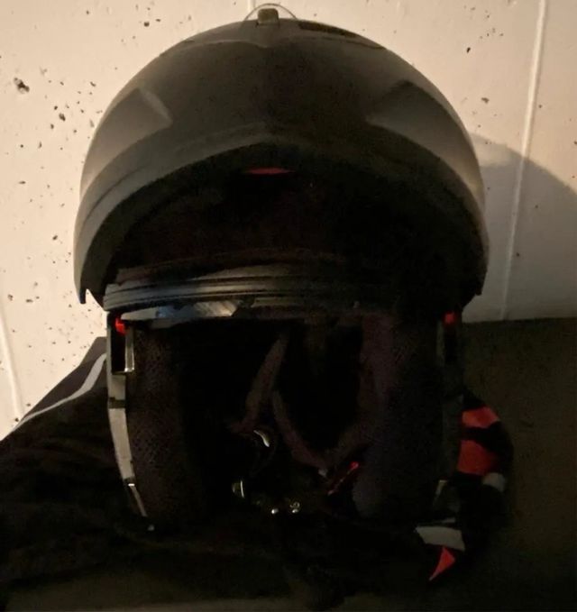 Casco moto Smook nero modulare donna