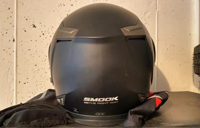 Casco moto Smook nero modulare donna