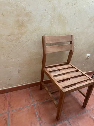 Silla madera maciza