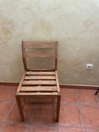Silla madera maciza