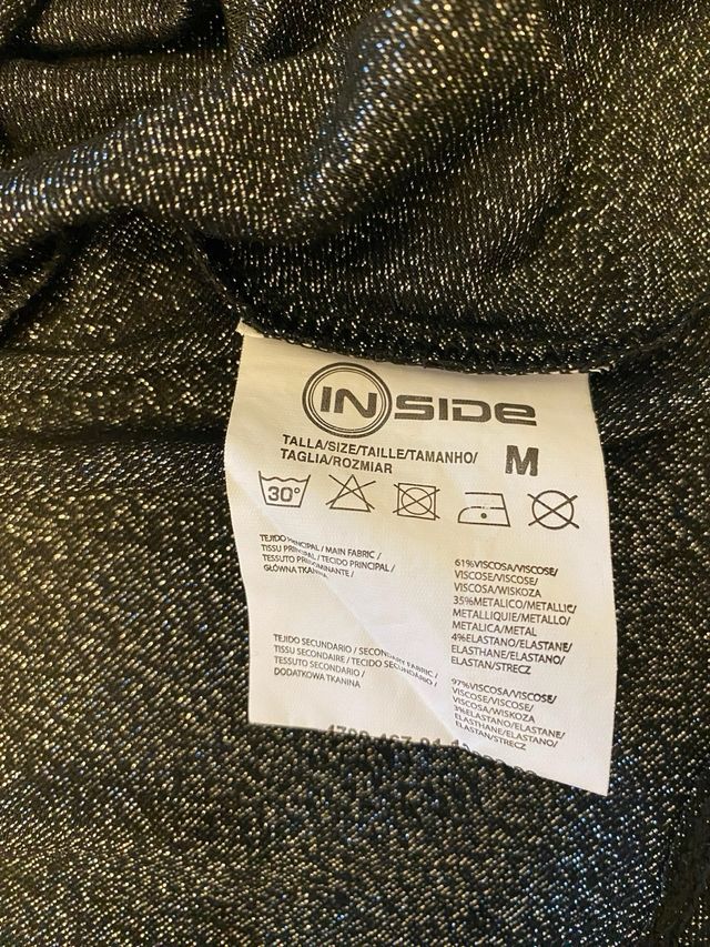 Vestido negro brillante