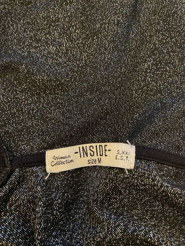 Vestido negro brillante