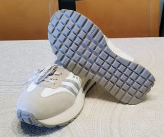 Zapatillas plataforma beige-blanco