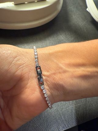 Braccialetto Zirconi Argento 18 cm 
