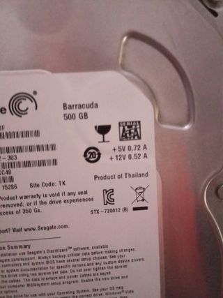 Disco Duro Seagate Barracuda 500GB