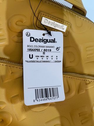 Mochila Desigual Amarilla Nueva