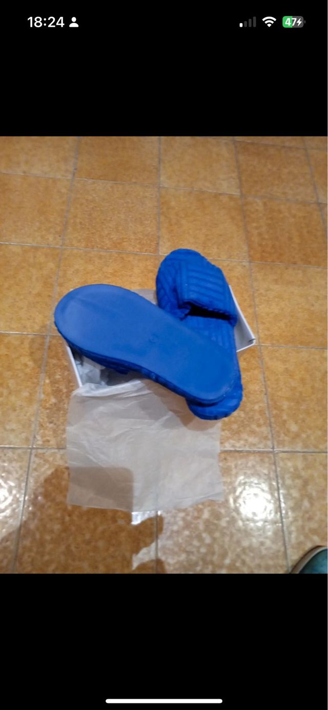 Zapatillas rizo azul - cómodas