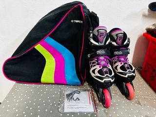 Patines FILA niña 29-32 + bolsa de transporte 