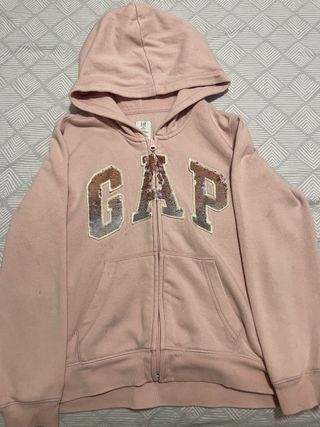 Sudadera GAP niña rosa | Cremallera