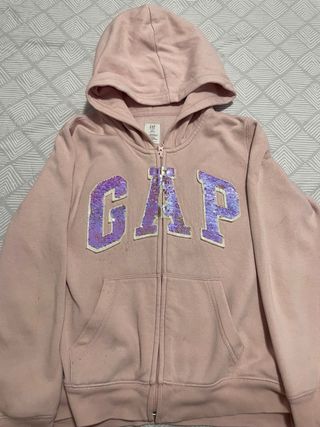 Sudadera GAP niña rosa | Cremallera