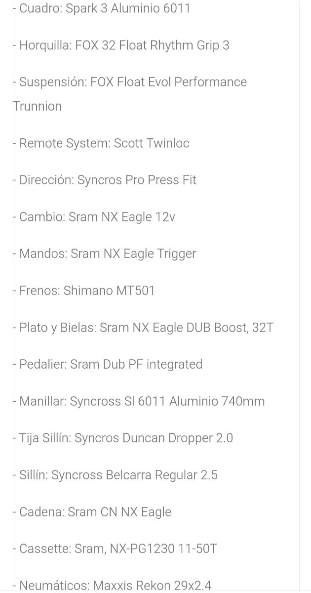 Scott Spark 950 o cambio
