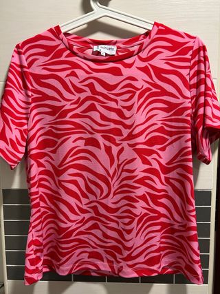 Camiseta Minueto L - Zebra Pink/Red