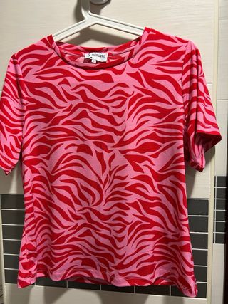 Camiseta Minueto L - Zebra Pink/Red
