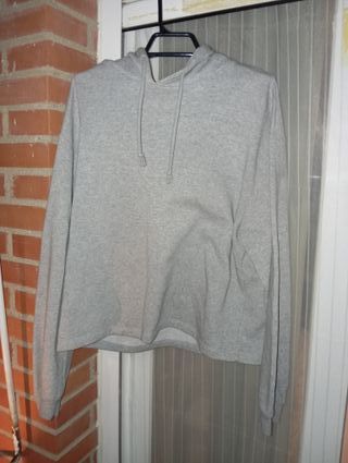 Sudadera gris Pieces talla L