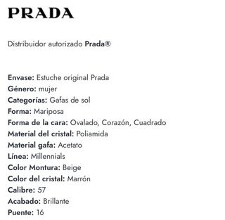 PRADA Millennials 12VS gafas sol