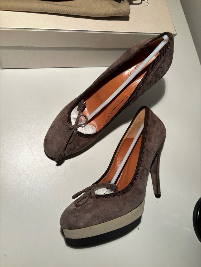 Golden Goose - Scarpe tacco marrone