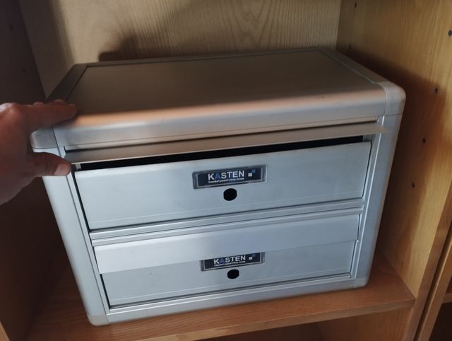 Portalettere, portariviste Kasten 2 cassetti 