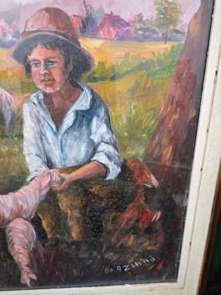 Quadro olio Antonio Zinno - Pastorale