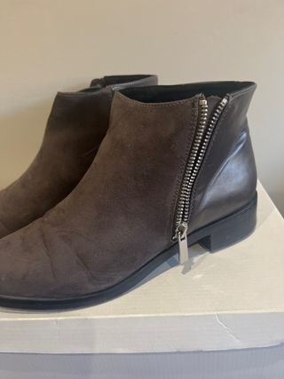 Botines grises ante-piel 37