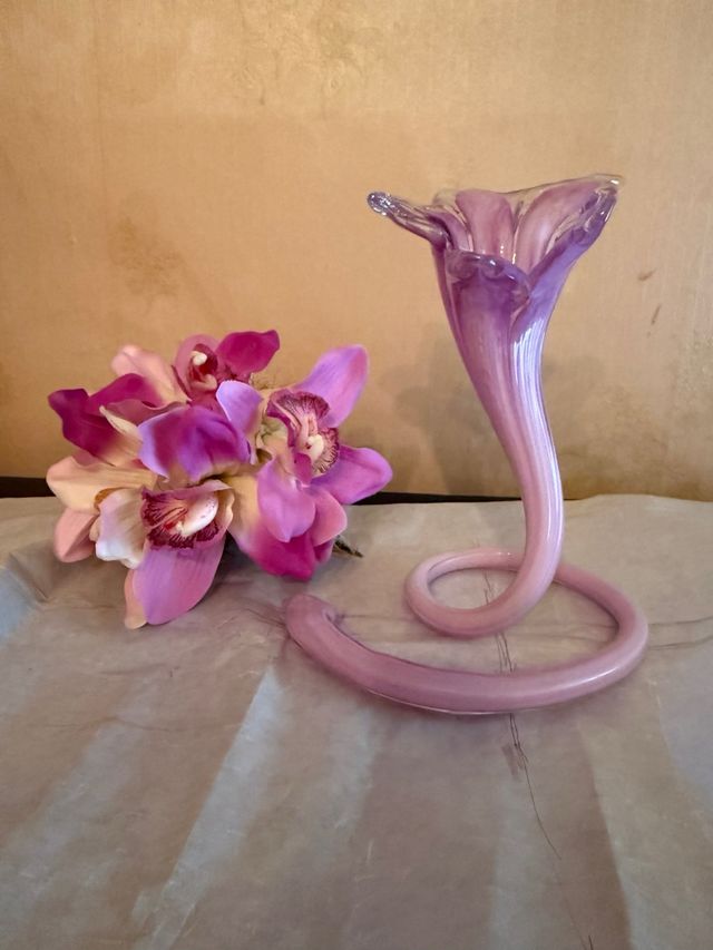 Jarrón cristal morado - Florero.
Vintage