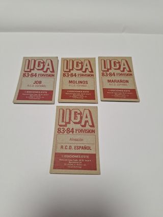 Cromos RCD Espanyol liga 83-84 