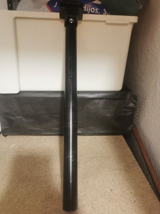 Tija sillín bici negra