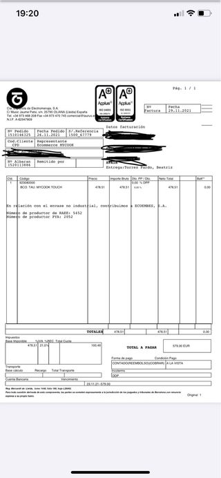 Taurus Mycook Touch Robot Cocina