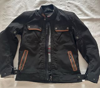 Chaqueta moto LS2 Bullet negra, talla M con Cer. A