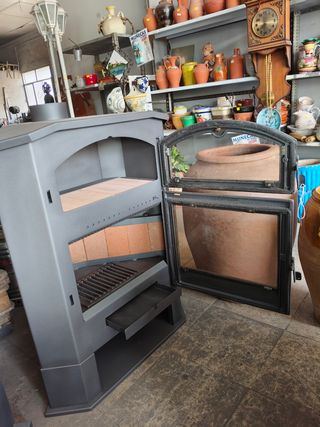 Estufa leña rinconera con horno