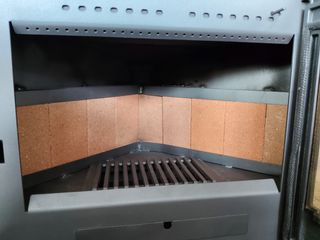 Estufa leña rinconera con horno