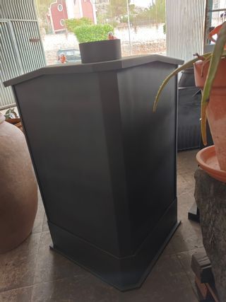 Estufa leña rinconera con horno