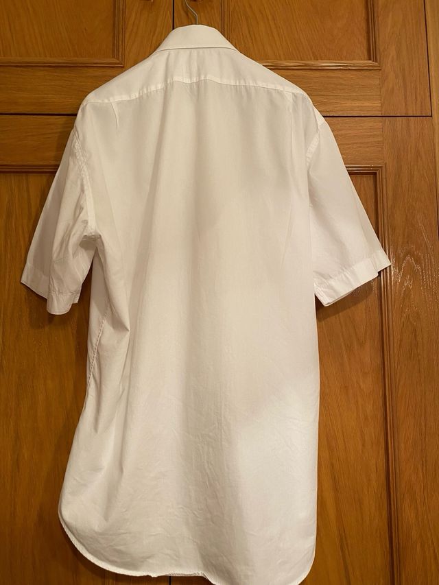 Camisa Zara blanca manga corta