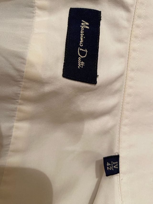 Camisa Zara blanca manga corta