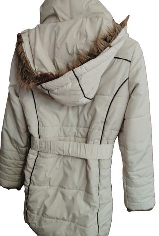 Abrigo beige mujer - Cálido