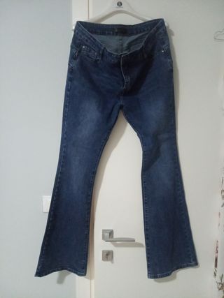 Jeans bootcut donna blu