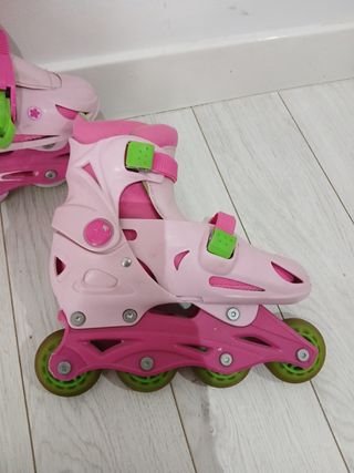 Patines niña rosa talla 33-35
