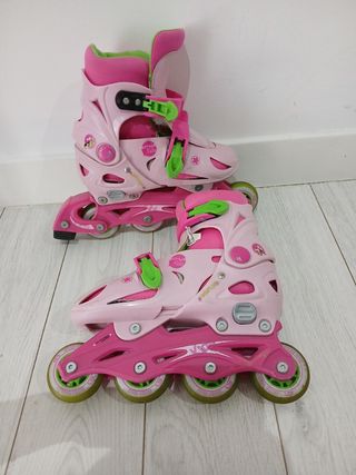 Patines niña rosa talla 33-35