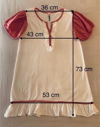 Vestido Kling rojo y blanco