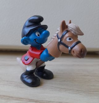 Pitufo Jinete con Caballo